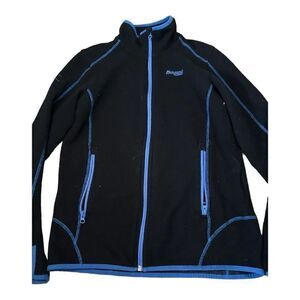 Bergans of Norway | Wool Blend Einer Zip Up Jacket Black Cobalt Blue | M